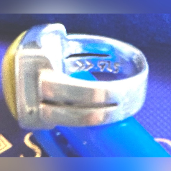 Silpada (retired) sterling silver ring green mother of pearl stone size 6 - Picture 3 of 6